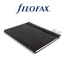 Filofax A4 Size Refillable "Leather-Look" Ruled Notebook - Black 115022