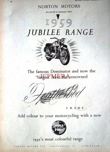 1959 norton motor cycles - 1959,