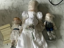 collectors limited Edition Bride Porcelain Doll With Her Bridesmaid & Pageboy