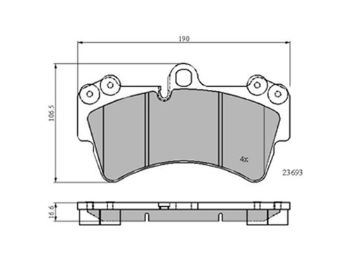 Drivetec pad1997 brake pad - pad1997,