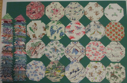 Vintage cotton fabric feedsack - vintage,