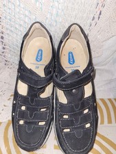 Wolky~ rolling leather. Black  39/7 sandals. Great design  for extra comfort.