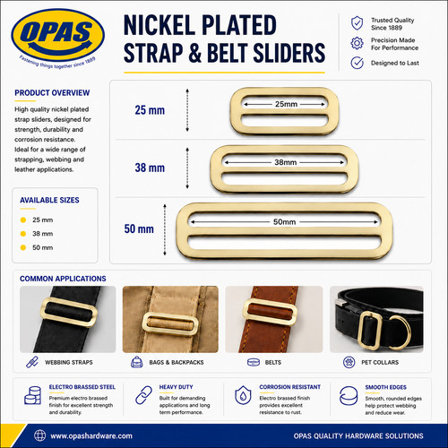 Electro brassed plated strap - plated, /