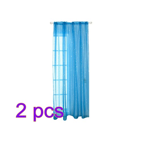 Pack silver star curtains - 2,
