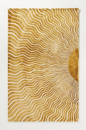 Sun rays hand tufted woolen - rays, hand-tufted