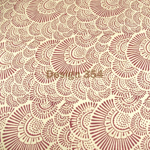 Indian hand block - block, red