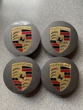 GENUINE Porsche 911 992 Alloy Wheel Centre Caps Grey