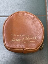 Vintage Hardy Fly Fishing Reel Pouch Rare Signature Model In Light Tan Leather 