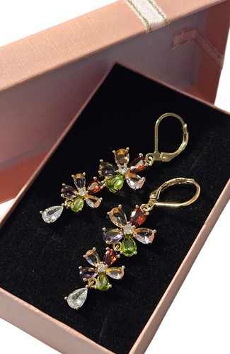 Yellow gold plated leverback - gold,