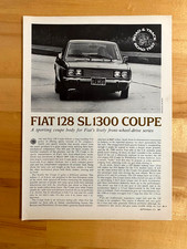 1972 Print Article Fiat 128 SL
