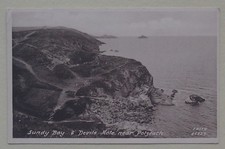 1 Vintage Postcard of Lundy Bay & Devil's Hole near Polzeath, Cornwall. (1951)