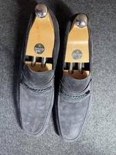 Tods Mens Blue Suede Loafers - UK 9.5 - Leather/Rubber Sole