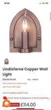 David Hunt Lighting Lindisfarne Historic 1 Light Copper Finish Wall Light
