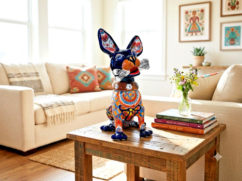 Mexican talavera dog bone - mexican,