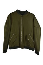 ZARA Trafaluc Green Windcheater Jacket size M Mens Full Zip Bomber