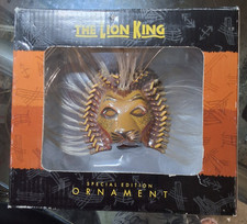 Disney The Lion King Simba Mask Special Edition Wooden Ornament Rare, Boxed