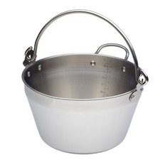 KitchenCraft Home Made Mini Maslin Pan Stainless Steel 4.5 Litre - Silver