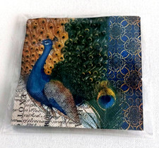 10 PAPER COCKTAIL NAPKINS PEACOCKS  PARTY CRAFTS 3 ply DECOUPAGE DINING PARTY