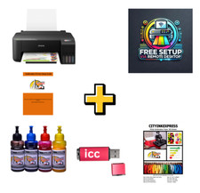 No More Cartridges ! ECO-TANK Sublimation Printer A4 Starter Bundle Kit Non Oem