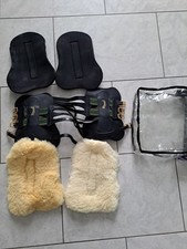 Rhinegold Black Leather Tendon Boots with Removable Foam and Linings Size Medium