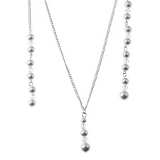 Bride crystal pearl pendant - bride,