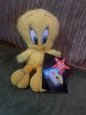 TAGGED Tweety Pie Sparkle Beanie Soft Toy Plush Warner Bros Studio Store Vintage