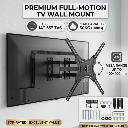 Full motion wall bracket - motion,