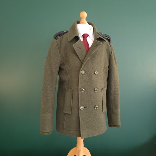 Superdry bridge pea coat - bridge, men's