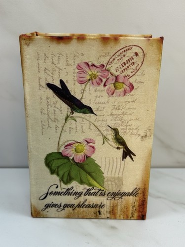Faux book storage box - faux, birds