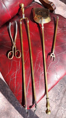 Brass fire tools companion - brass, set