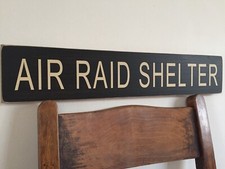 Air Raid Shelter Sign military MOD war signs WW2 army office vintage old style 