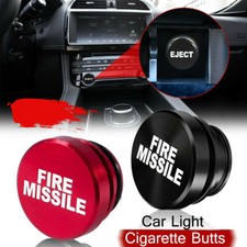Universal Fire Missile Style Button Car Cigarette Lighter Cover Accessories 12V