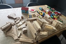 Huge amount wooden trains - amount,