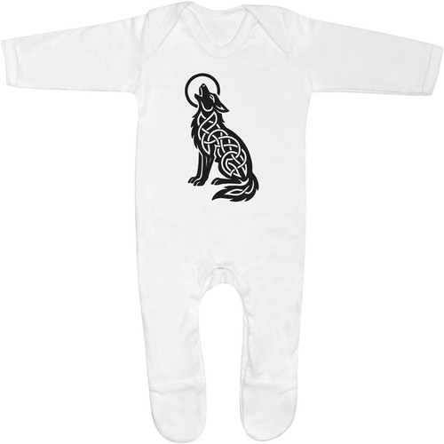 Celtic howling wolf baby - 'celtic, wolf'