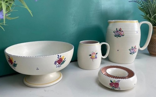 Vintage pool pottery vase bowl - vintage,