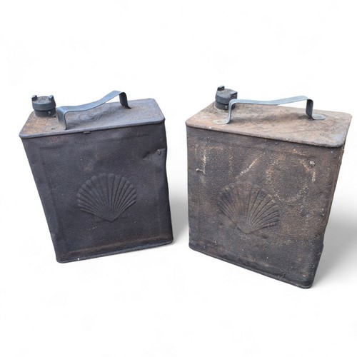Pair vintage shell petrol - pair,