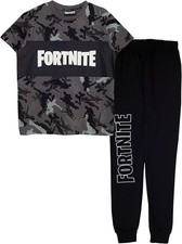 Fortnite Official Boys Pyjamas Set New Short Sleeve T-Shirt Nightwear New Gift