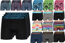 Mens 5 Pack/3 Pack Crosshatch Boxer Shorts Underwear  Trunks Multipack Boxers