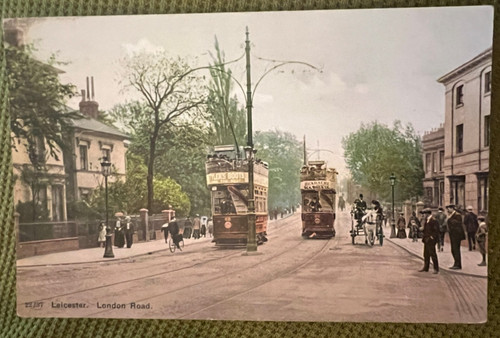 Antique postcard leicester - antique,