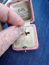 Diamond RIng White Gold Hallmarked Absolutely Gorgeous Daisy Style