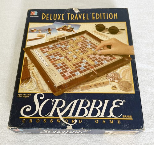 1990 scrabble deluxe travel - scrabble,