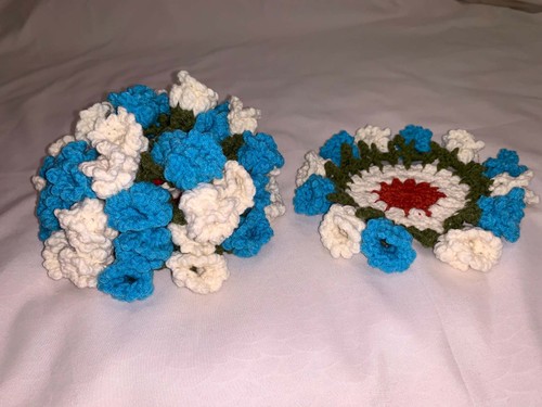 Handmade crochet rose - 3d,