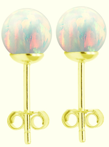 9ct gold opal ball - gold,