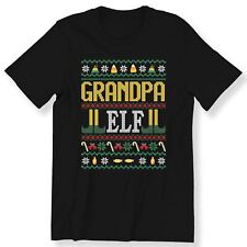 Grandpa Elf Men's T-shirt Ugly Sweater T-shirt Christmas Gift For Grandad Top