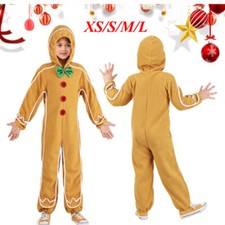 Little Gingerbread Man Shrek Christmas Nativity Kids Women Fancy Dress Costume
