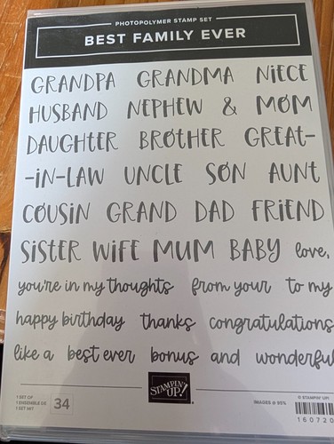 Used stampin best family - up!,