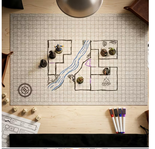 Battle grid mat castle - grid,