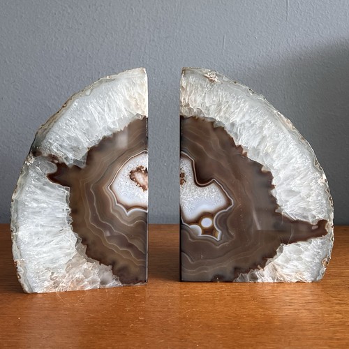 Pair agate stone crystal - agate,