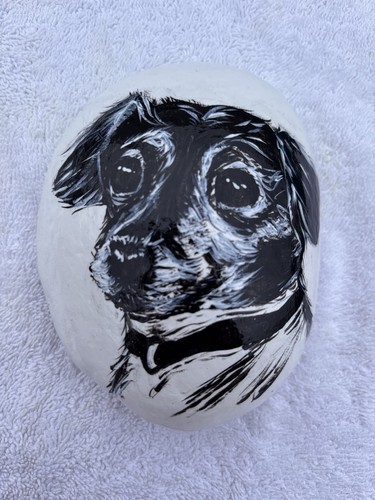 Handmade painted pebble jack