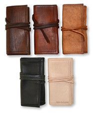 100% ORGANIC LEATHER TOBACCO POUCH POUCHES BAG CASE WALLET TIN BROWN *HANDMADE*